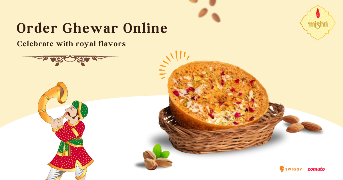 Celebrate with royal flavors by Ordering Ghewar online from Mishri Sweets
